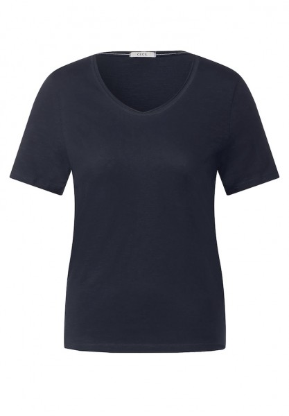 Cecil Basic T-Shirt in Unifarbe Tops | | | Das & T-Shirts Damenmode Schmitz | Modehaus T-Shirts
