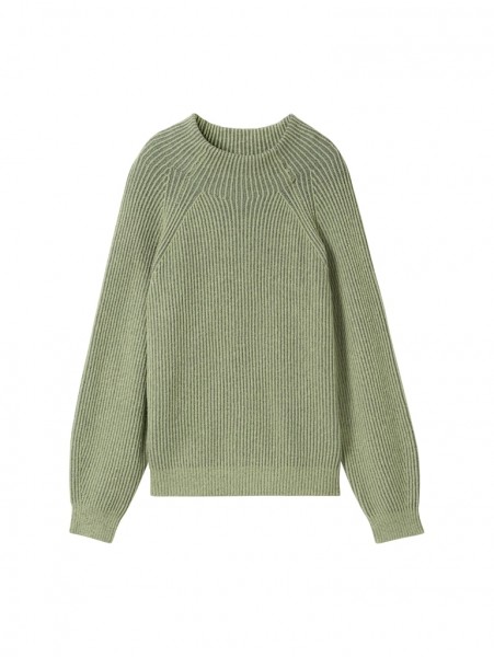 Tom Tailor Gerippter Pullover mit Stehkragen