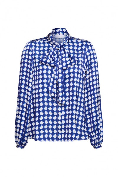 Rich &amp; Royal Printed blouse with bow recycled