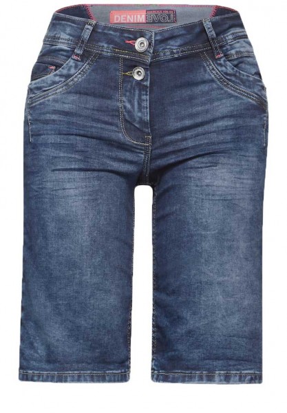 Cecil Mittelblaue Jeans Shorts Scarlett