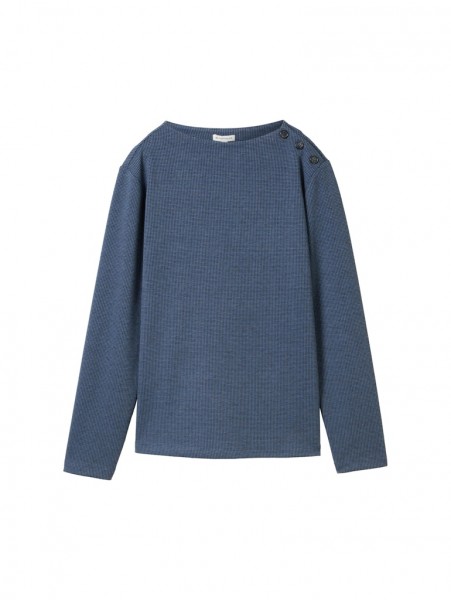 Tom Tailor Sweatshirt mit Knopfleiste