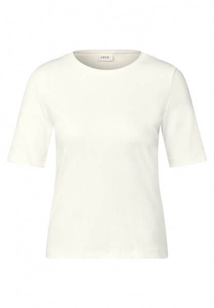 Cecil Basic Rippstruktur T-Shirt