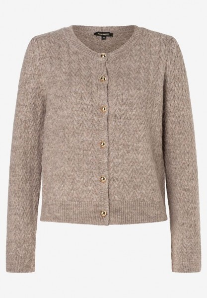 More &amp; More Cardigan mit Struktur taupe Herbst-Kollektion