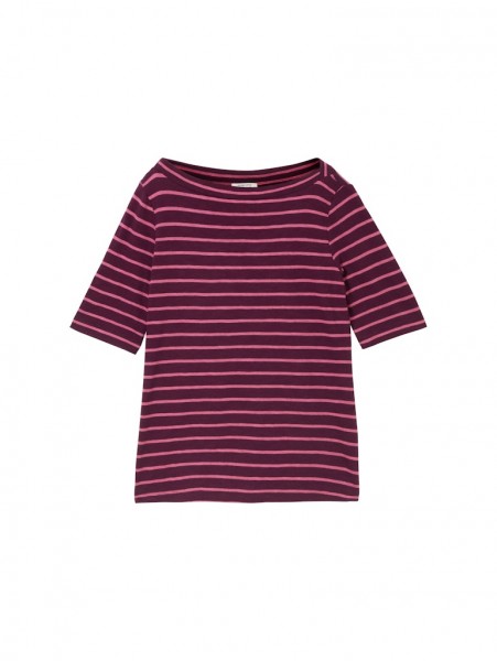 Tom Tailor Gestreiftes T-Shirt mit U-Boot Ausschnitt