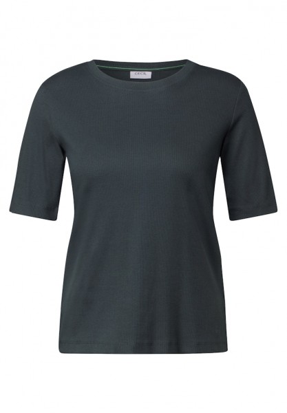 Cecil Basic Rippstruktur T-Shirt