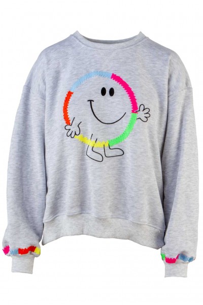 Larahutt Sweatshirt mit Stickerei-Print