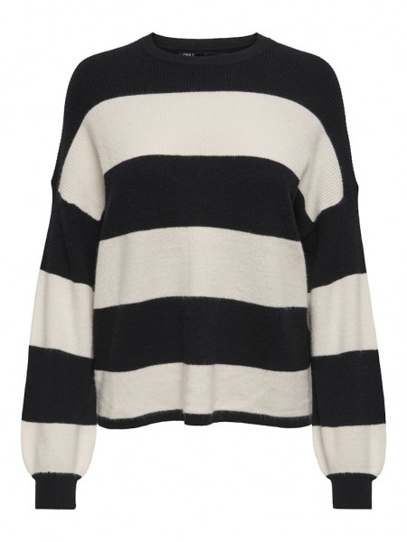 Only ONLATIA L/S STRIPE PULLOVER KNT NOOS