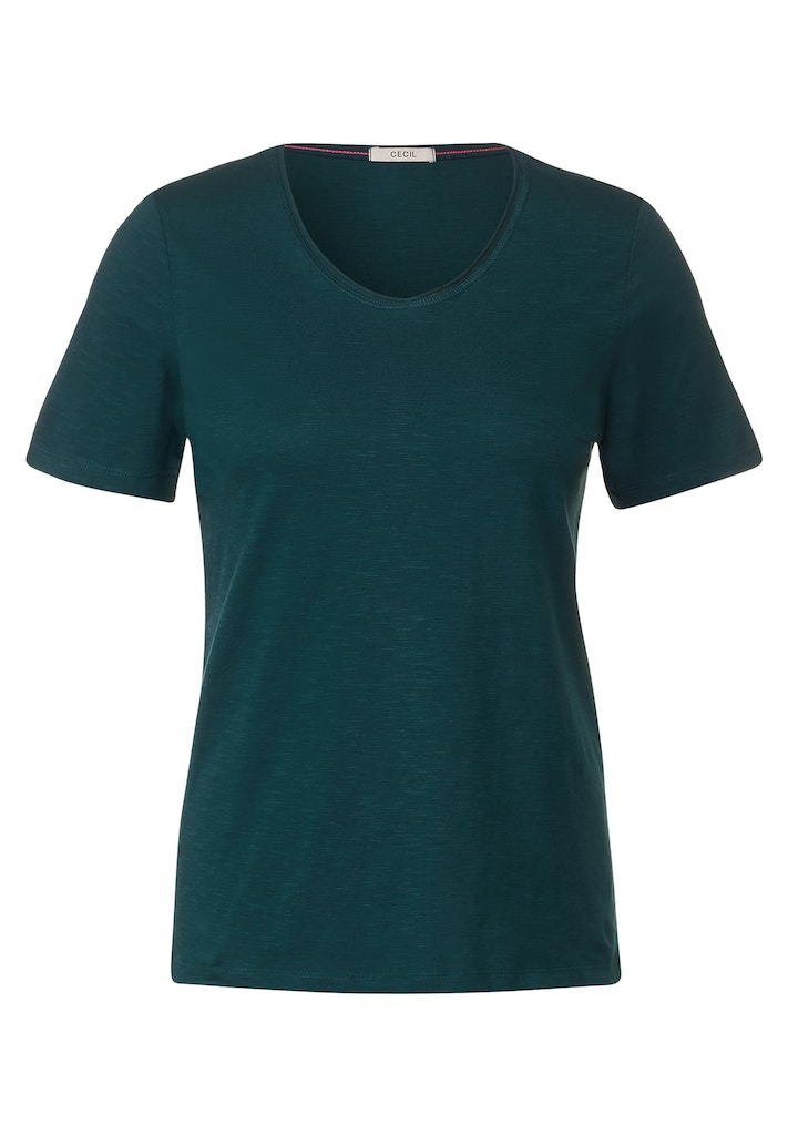 T-Shirt T-Shirts | Das | & Damenmode | | in Schmitz Modehaus T-Shirts Cecil Basic Tops Unifarbe