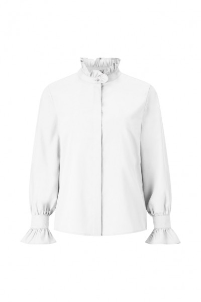 Rich &amp; Royal Cotton ruffle blouse organic