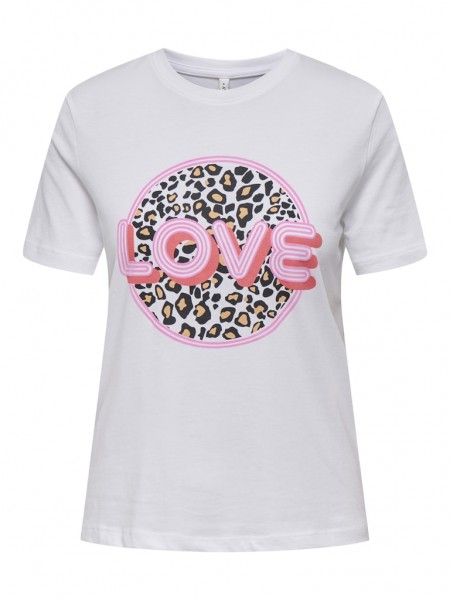 Only T-Shirt mit Love Schriftzug