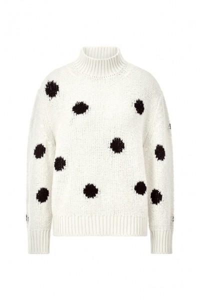 Rich &amp; Royal Dotted mock neck