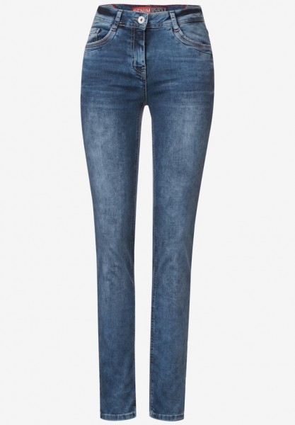 Cecil Slim Fit Jeans in Mittelblau