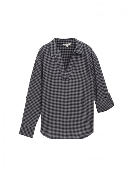 Tom Tailor Oversized Flanell Bluse mit Karomuster