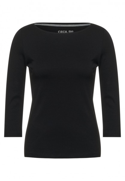 T-Shirts in Das | U-Boot | Ausschnitt Damenmode Unifarbe Shirt Cecil Basic Tops | T-Shirts Modehaus & und Schmitz |