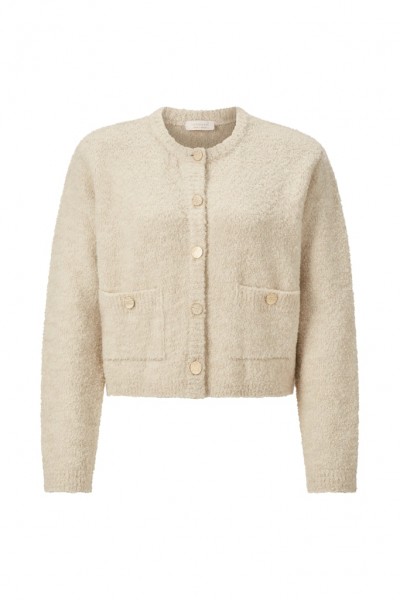 Rich &amp; Royal Crew neck cardigan bouclé